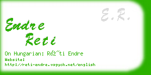 endre reti business card